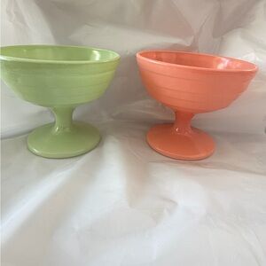 2 Hazel Atlas Sherbet (Compote) bowls